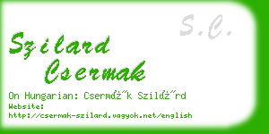 szilard csermak business card